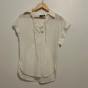 Gap Eyelet White Blouse